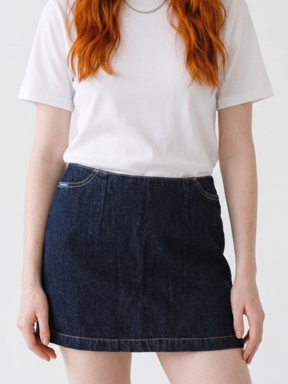 Mavi Alison Denim Mini Skirt Size: L Dark Wash 100% Cotton Y2K Made in Turkey